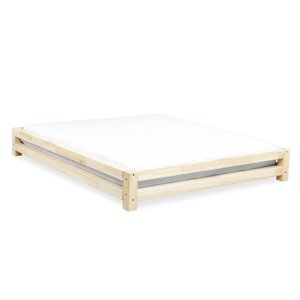 Benlemi Dvoulůžková postel JAPA Zvolte barvu: Nelakovaná, Rozměr: 160 x 200 cm