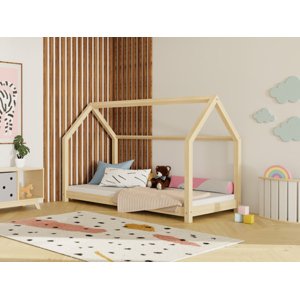 Benlemi Dětská postel domeček TERY bez bočnice Zvolte barvu: Pastelově růžová, Rozměr: 80x200 cm