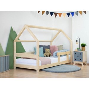 Benlemi Dětská postel domeček TERY s bočnicí Zvolte barvu: Béžová, Rozměr: 120x180 cm
