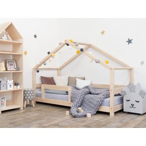 Benlemi Dětská postel domeček LUCKY s bočnicí Zvolte barvu: Béžová, Rozměr: 80 x 180 cm