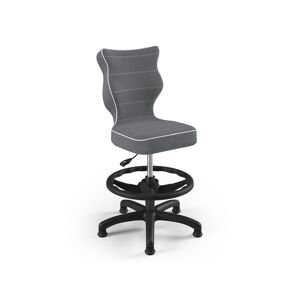 Entelo Dětská ergonomická židle bez koleček k psacímu stolu TMAVĚ ŠEDÁ Rozměr: dítě 119 - 142 cm (výška stolu 68 - 81 cm)