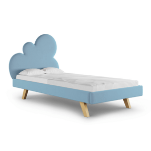 MINKO Čalouněná jednolůžková postel CLOUD do dětského pokoje Zvolte barvu: Modrá, Strana: Vpravo, Zvolte rozměr: 120x200 cm