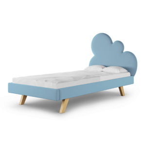MINKO Čalouněná jednolůžková postel CLOUD do dětského pokoje Zvolte barvu: Modrá, Strana: Vlevo, Zvolte rozměr: 90x200 cm