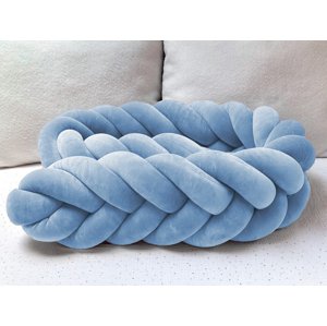 SenLove Sametový mantinel pletený do copu z 5 pramenů Zvolte barvu: Modrá, Zvolte délku: 180 cm