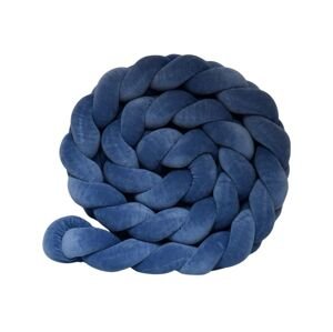 SenLove Sametový mantinel pletený do copu ze 3 pramenů Zvolte barvu: Tmavě modrá, Rozměr: 180 cm