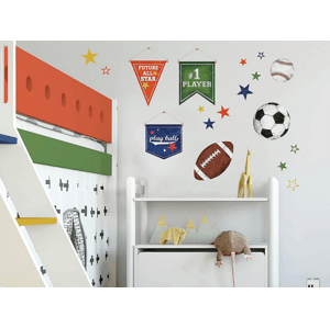 York Wallcoverings Samolepící dekorace na zeď MÍČE pro sportovní nadšence