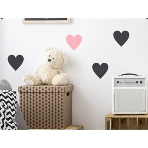 Pastelowe Love Nálepky na stěnu do dětského pokoje SRDCE Zvolte barvu: Světle růžová