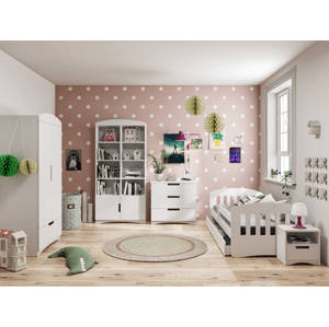 Benlemi Dětský pokoj CLASSIC v bílé barvě Rozměr: 80x160 cm, Matrace: Bez matrace, Šuplík: Se šuplíkem