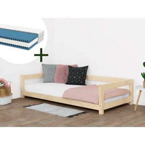 Benlemi Jednolůžková postel STUDY 90x200 cm + matrace METROPOLIS Zvolte barvu: Béžová