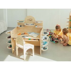 Myminihome Stůl na hraní PLAY TIME s úložným prostorem na stavebnici Zvolte barvu: Šedá