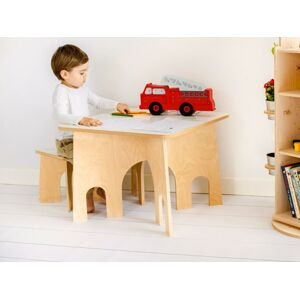 Myminihome Dětský dřevěný stůl RONDO Zvolte barvu: Šedá