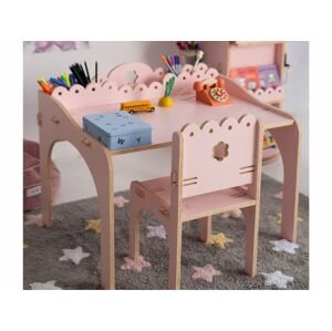 Myminihome Dětský stolek EMMA s pastelkovníky Zvolte barvu: Béžová