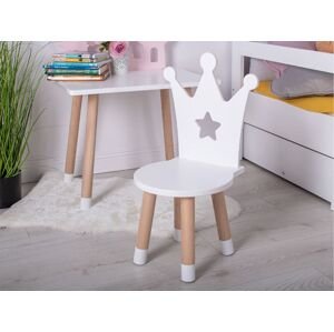 Manibox Dětská dřevěná židle KORUNKA + jméno ZDARMA